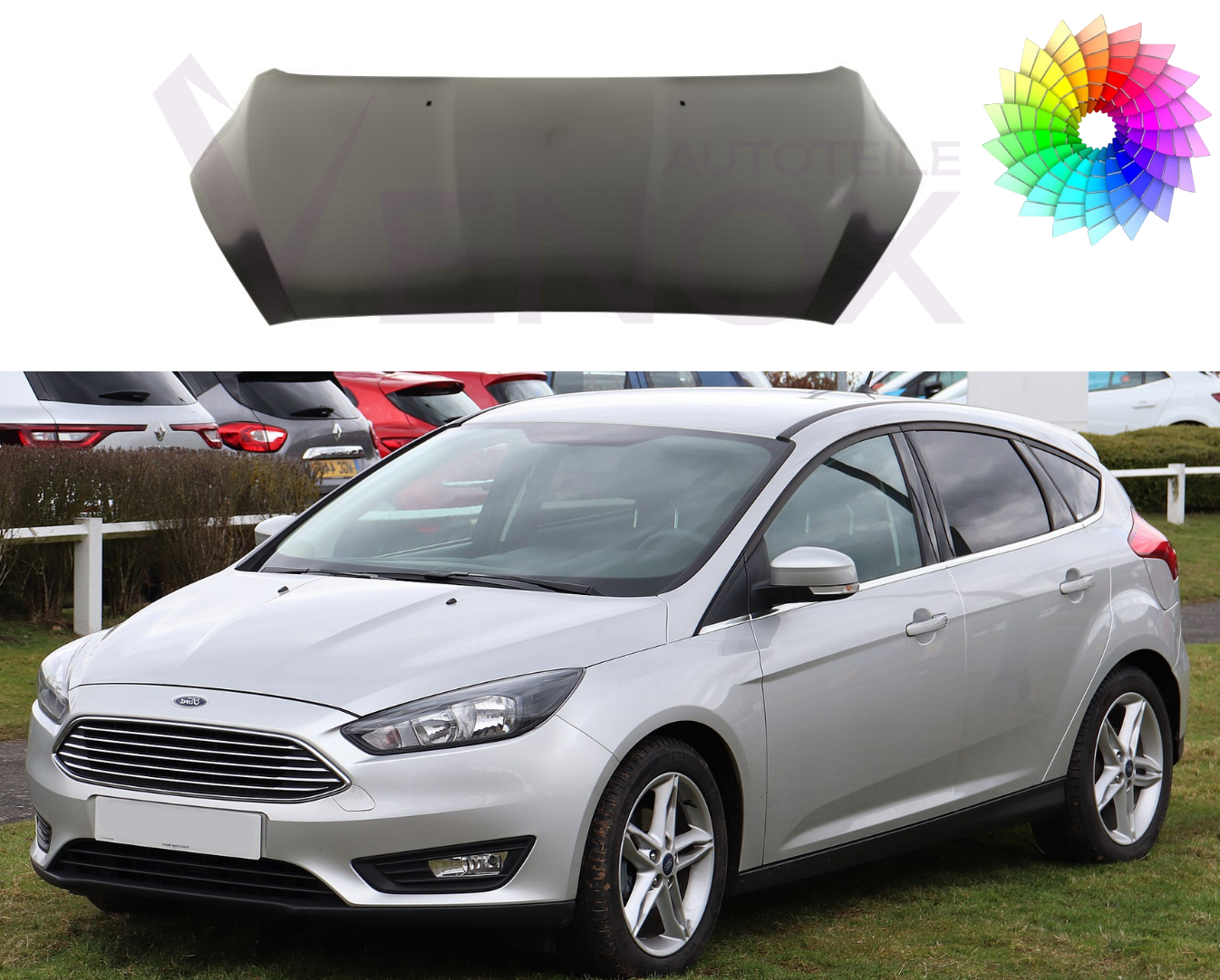 Kapota motoru Ford Focus Mk 3 2014-2018 Libovolná barva - Obrázek 2