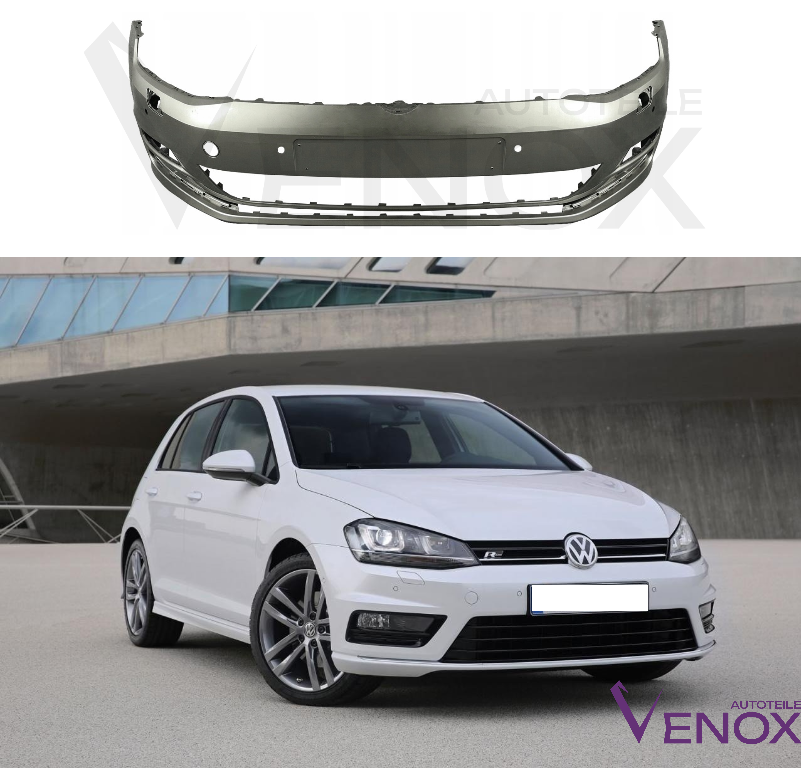 Přední nárazník VW Golf 7 2012-2017 PDC SR Libovolná barva - Obrázek 2