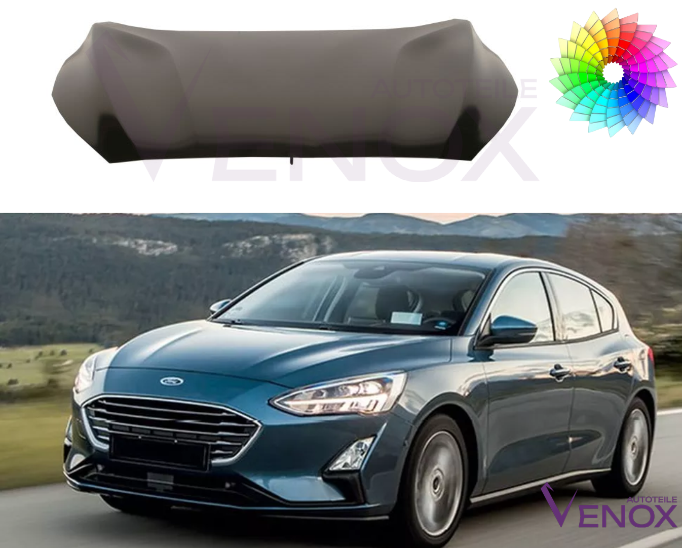 Kapota Ford Focus Mk 4 od 2018 Jakákoli barva - Obrázek 2