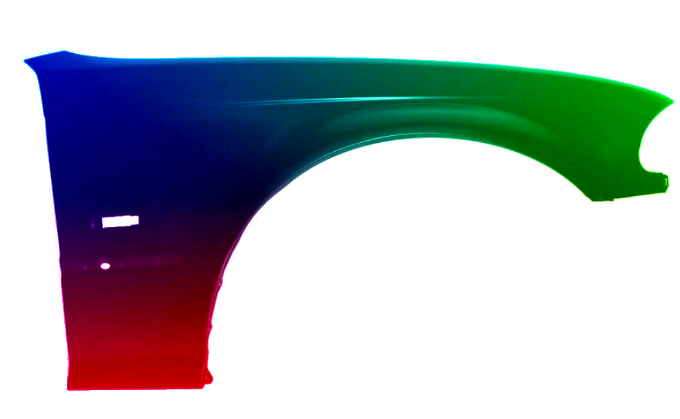 Pravé křídlo BMW E46 1998-2001 668 GLANZSCHWARZ - Obrázek 2