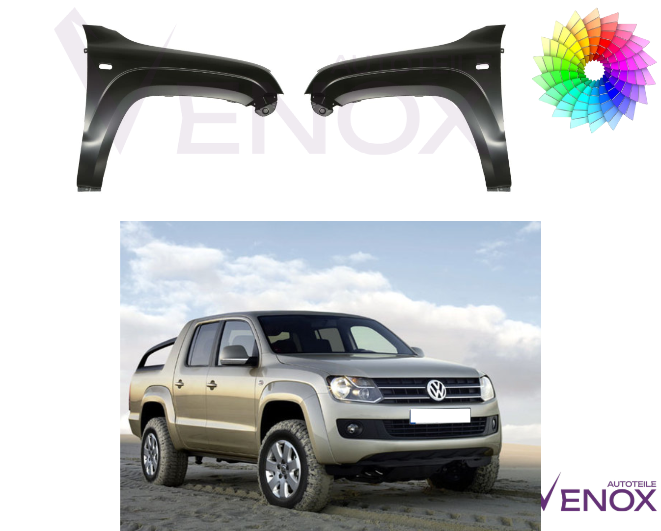 Levé křídlo VW Amarok 2010-2017 Libovolná barva - Obrázek 2