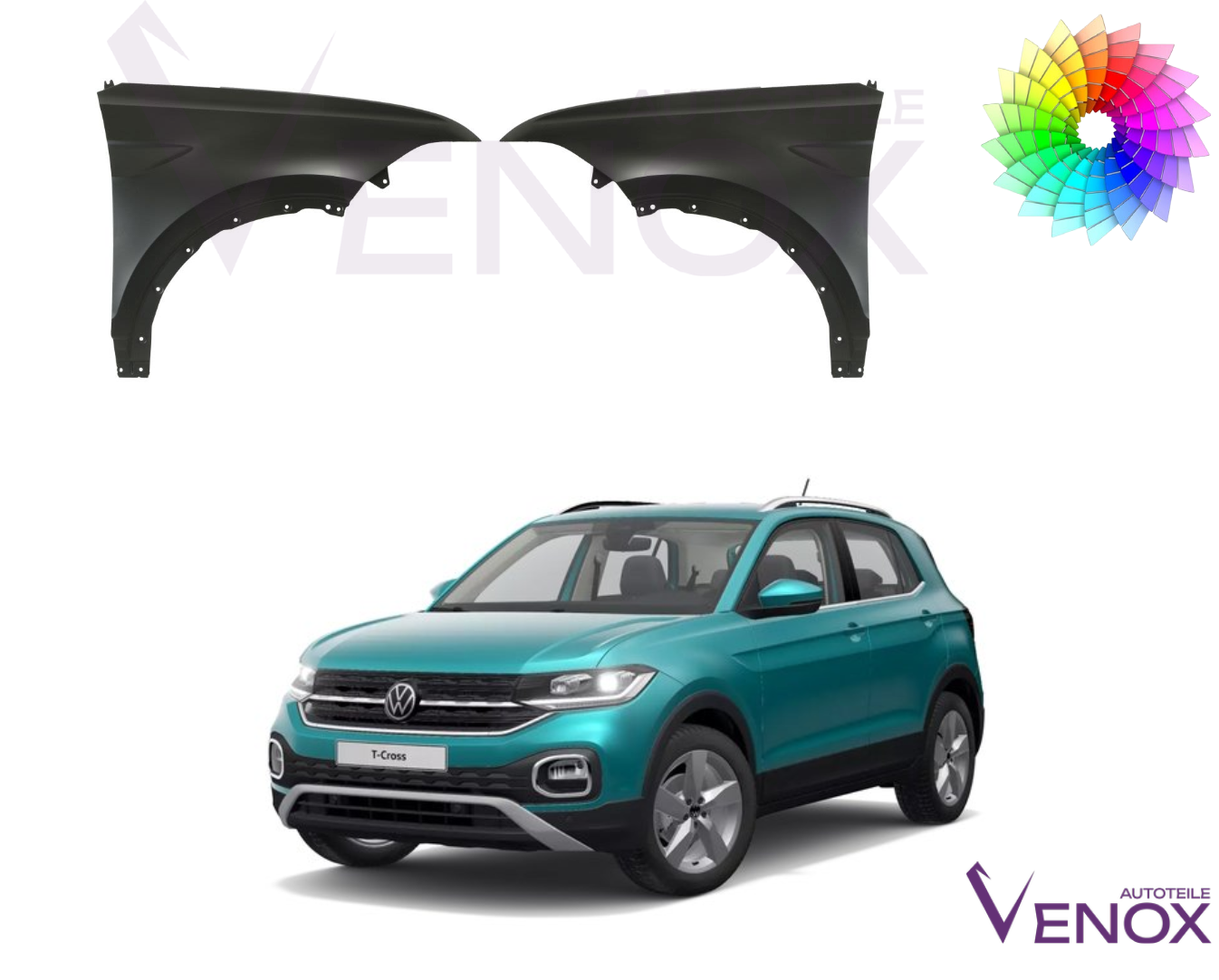 Volkswagen T-Cross Levý blatník od 2019 Jakákoli barva - Obrázek 2