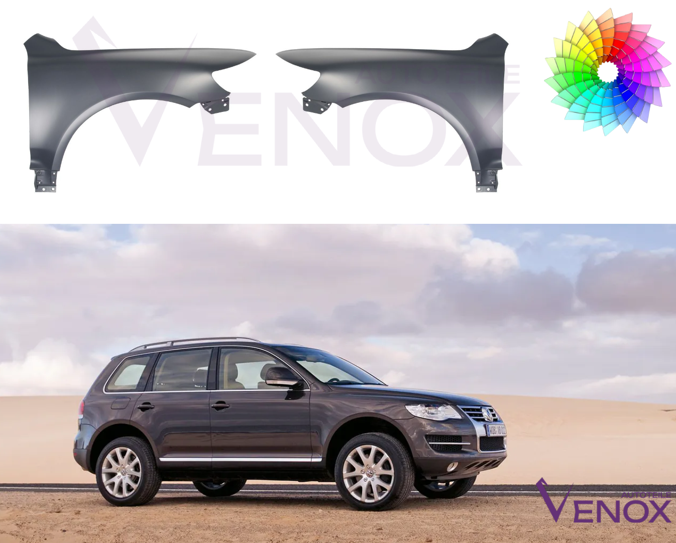 Levé křídlo VW Touareg 7L 2007- 2010 Libovolná barva - Obrázek 2