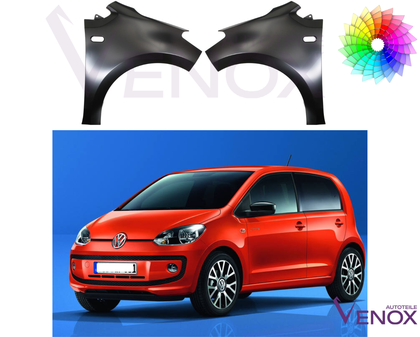 Křídlo levé VW SKODA SEAT 12-16 Každá barva - Obrázek 2