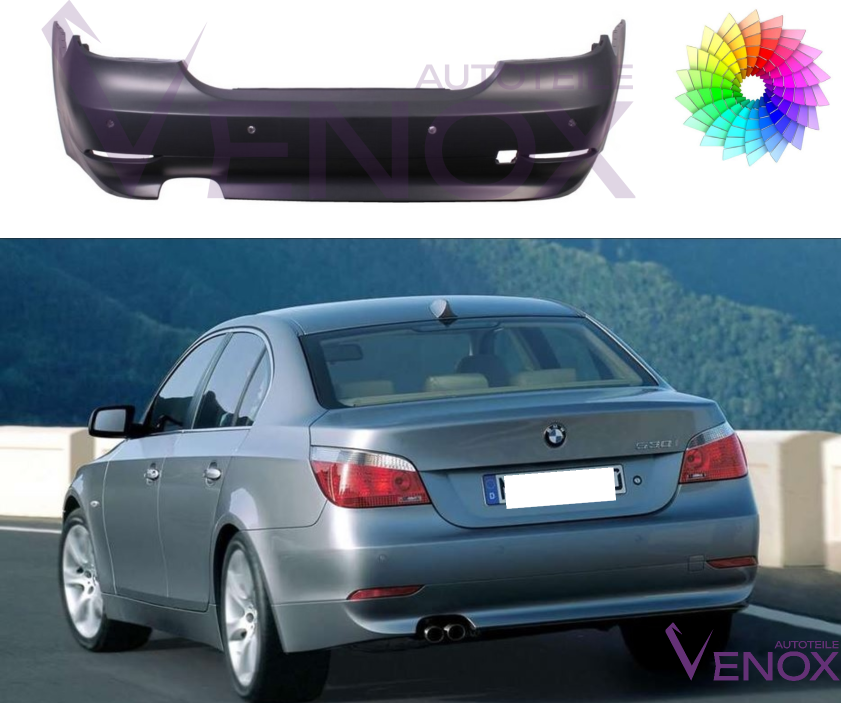 Zadní nárazník BMW 5 E60 2003-2007 PDC libovolná barva - Obrázek 2